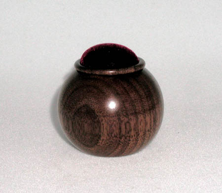 Walnut, 2.38" Dx 2" H, $65.00 