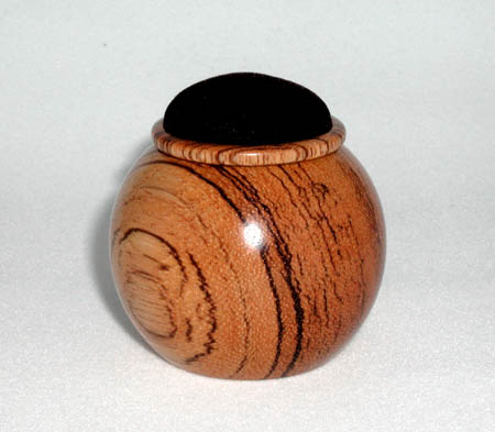 Zebrawood, 2.38" D x 2" H, $65.00 