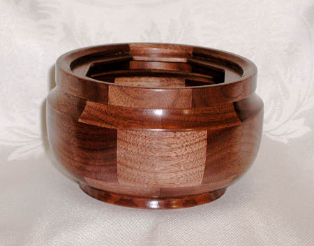 Walnut, Greek style, 4.5" opening, 4" H, $110.00 