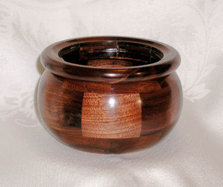 Walnut, Round style, 3" opening, 3.25" H, $110.00 