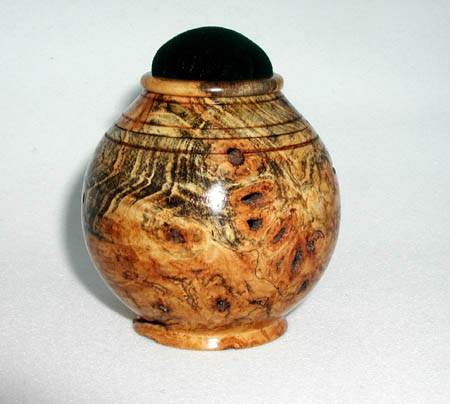 Buckeye Burl, 3" D x 3" H, Exceptional Figure, $95.00