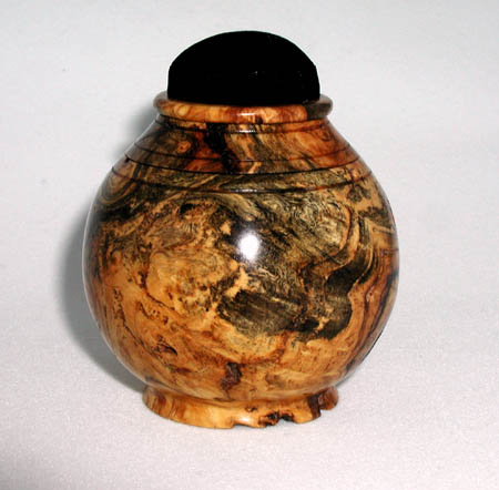 Buckeye Burl, 3" D x 3" H, Exceptional Figure, $95.00