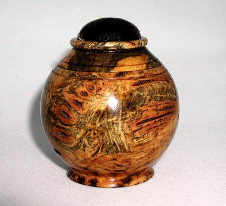 Buckeye Burl, 3" D x 3" H, Exceptional Figure, $95.00