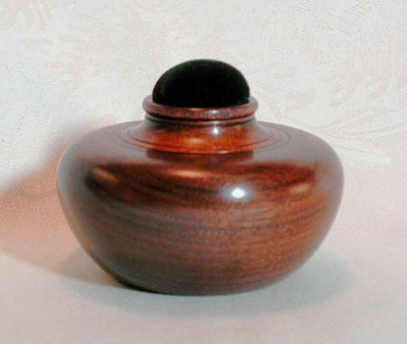 Walnut, 4" D x 2.25" H, $75.00 